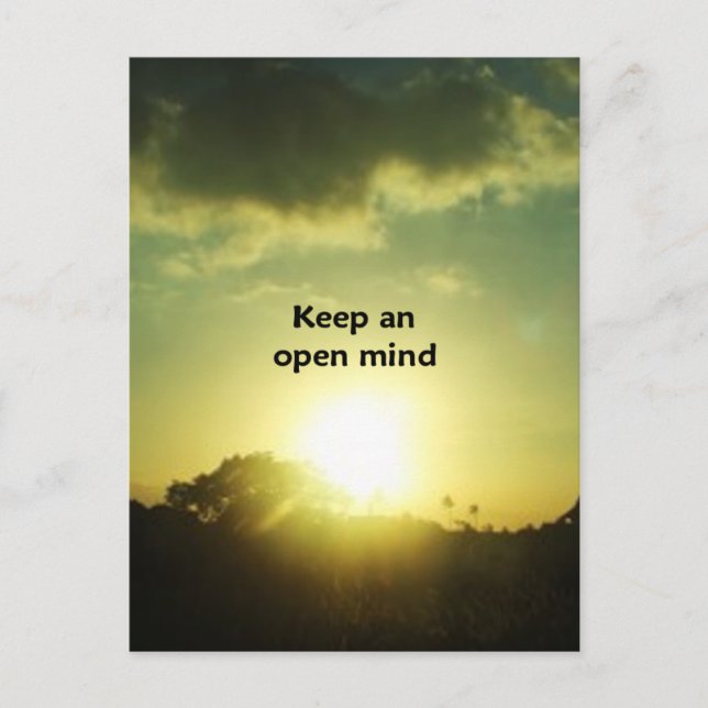 Keep An Open Mind Postcard (Front)