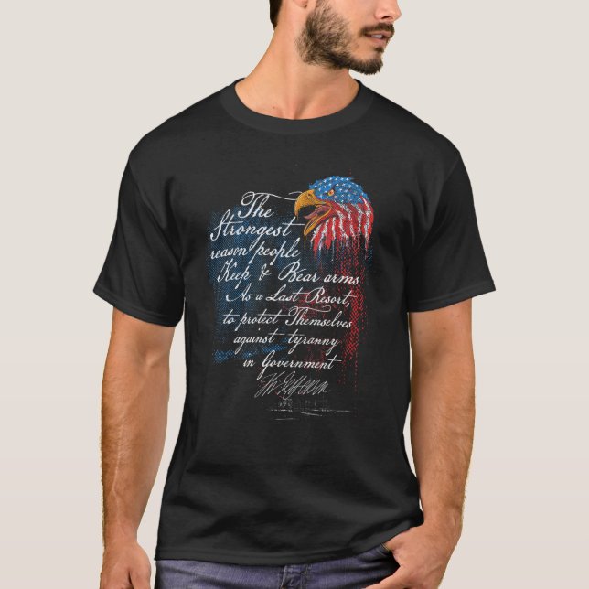 Keep And Bear Arms Thomas Jefferson Patriotic Quot T-Shirt (Front)