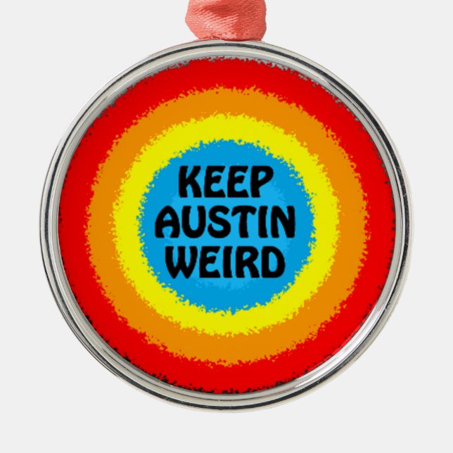 Keep Austin Texas Weird Christmas Tree Ornament (Front)
