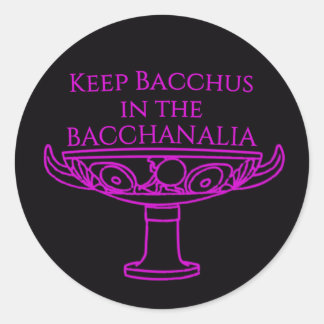 Keep Bacchus in the Bacchanalia vessel stickers
