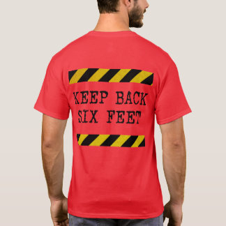 keep back 6 feet / peace love face mask T-Shirt