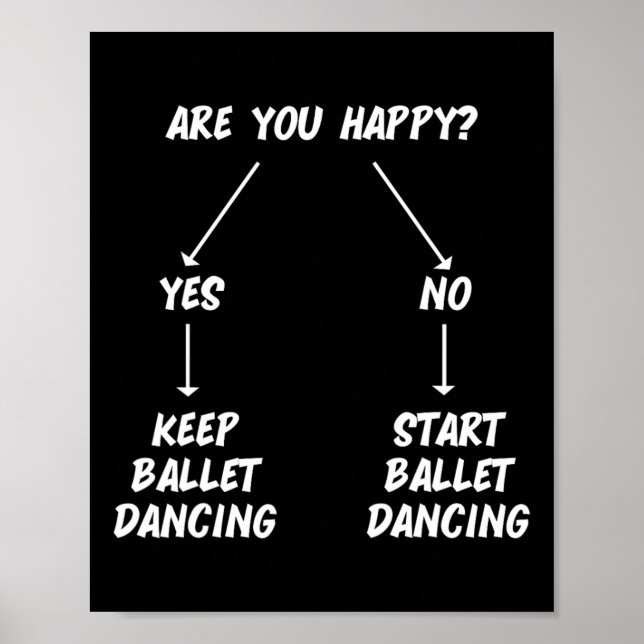 Keep Ballet Dancing Dance Dancer Ballerina Men Wom Poster (Front)