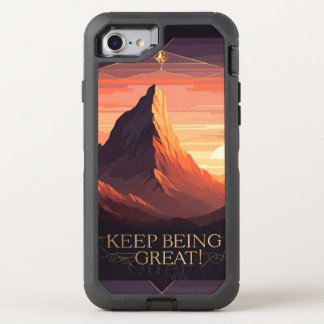 Keep Being Great! Motivational Mountain  OtterBox Defender iPhone SE/8/7 Case