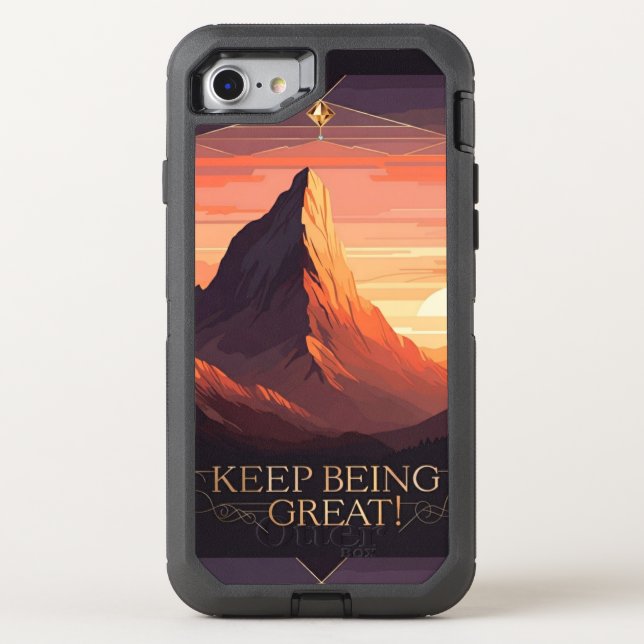 Keep Being Great! Motivational Mountain  Otterbox iPhone Case (Back)