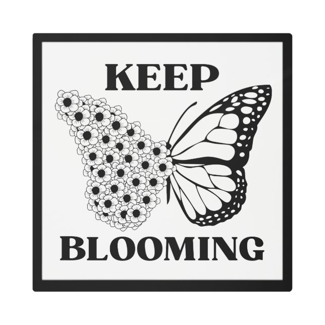 Keep Blooming Butterfly Metal Wall Art (Front)