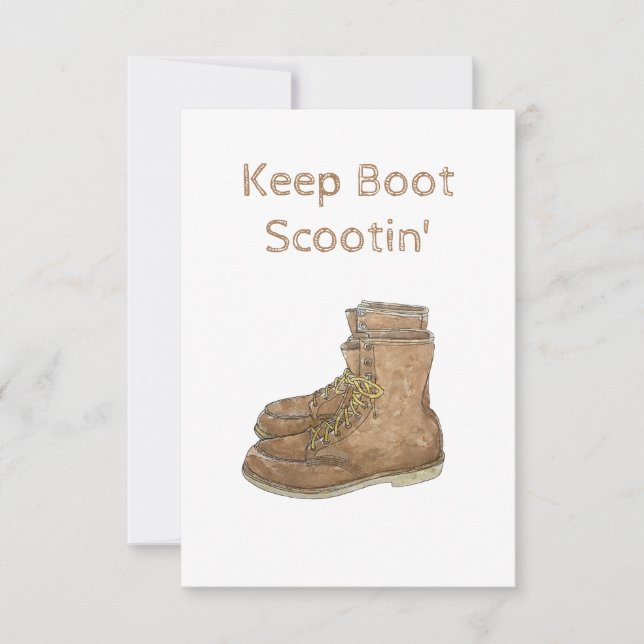 Keep boot scootin' thank you card (Front)