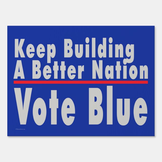'Keep Building' Double-sided Yard Sign (Front)