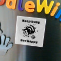 Keep Busy Be Happy Busy Bee Motivational Cartoon Magnet