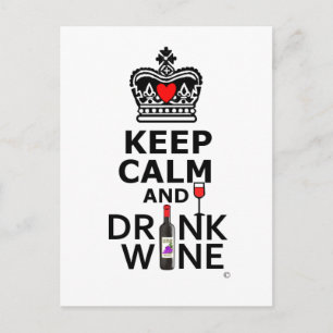 Keep Cakm and Drink Postcard