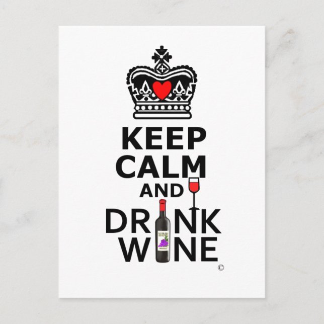 Keep Cakm and Drink Postcard (Front)