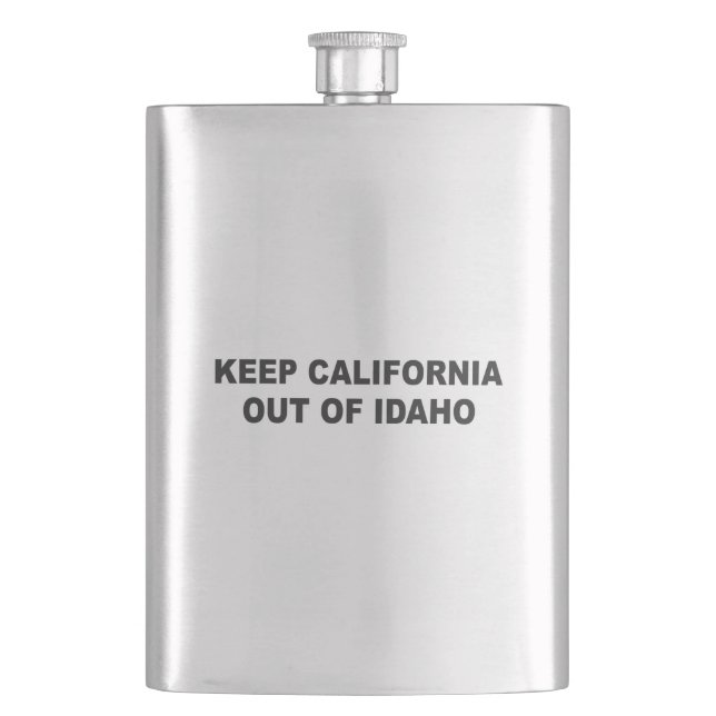 Keep California Out Of Idaho Flask (Front)