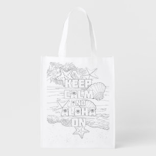 Keep Calm Aloha On Adult Coloring Bag
