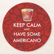 Keep Calm - Americano Round Paper Coaster