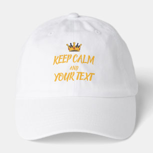 keep calm and add your text custom hat