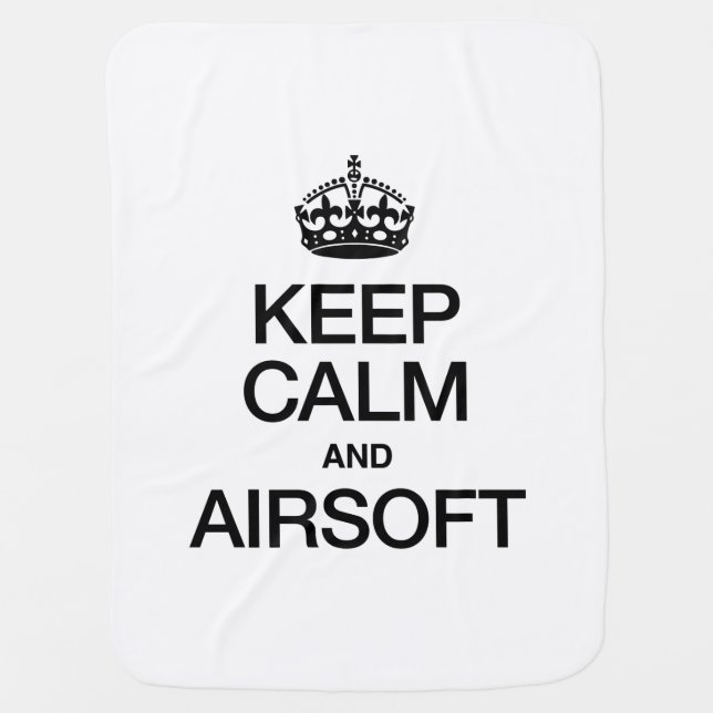 KEEP CALM AND AIRSOFT STROLLER BLANKET (Front)