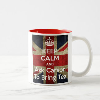 Keep Calm and Ask for Tea Two-Tone Coffee Mug