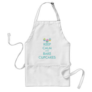Keep Calm and bake cupcakes baking apron for women
