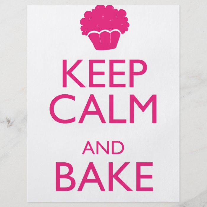 KEEP CALM AND BAKE CUSTOM FLYER