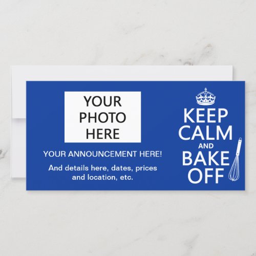 Keep Calm and Bake Off Announcement