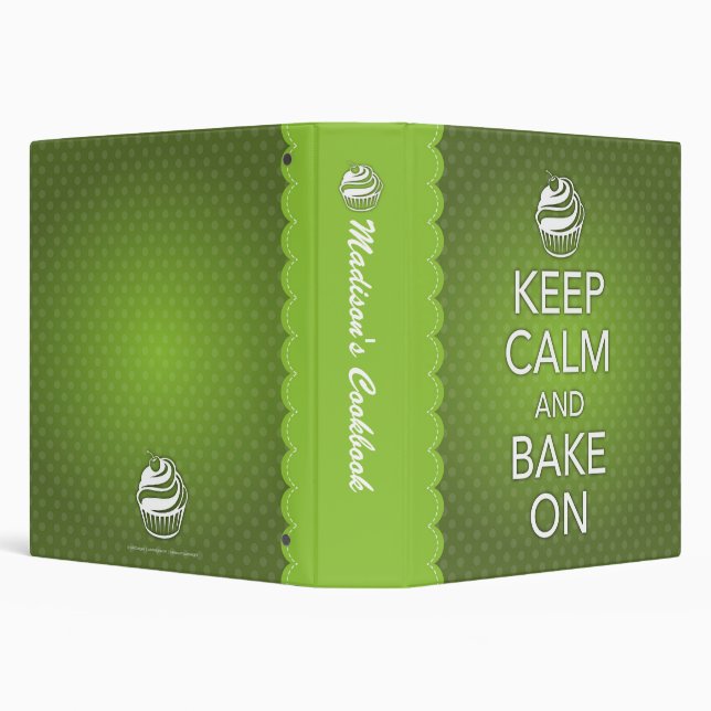 Keep Calm and Bake On Binder (Background)