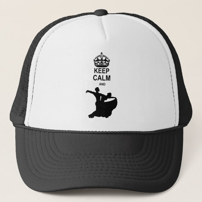 Keep Calm and Ballroom Dance Trucker Hat (Front)