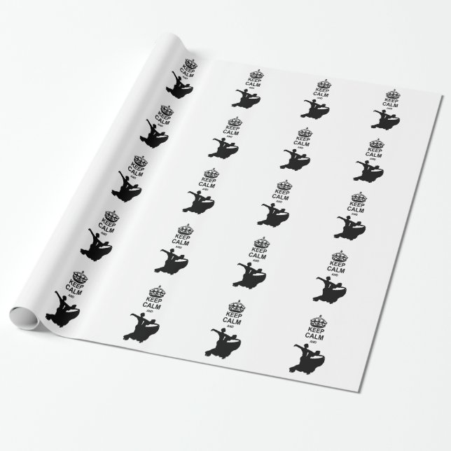 Keep Calm and Ballroom Dance Wrapping Paper (Unrolled)