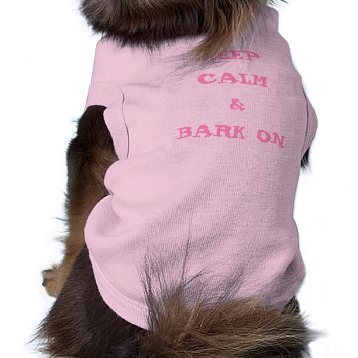 KEEP CALM AND BARK SMALL DOG T SHIRT