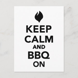 Keep calm and BBQ Grill on Postcard