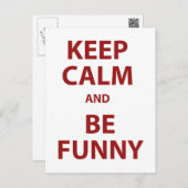 Keep Calm and Be Funny! Postcard (Front/Back)