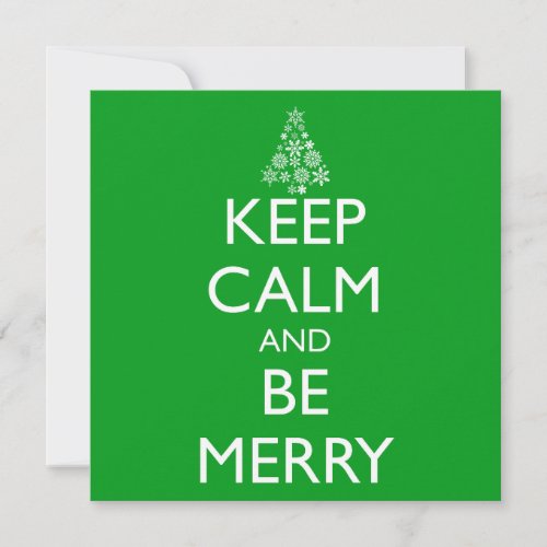 KEEP CALM AND BE MERRY Invitation