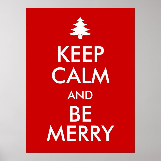 KEEP CALM and BE MERRY Poster (Front)