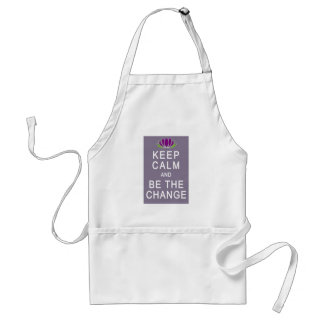 Keep Calm and Be the Change Tshirt Adult Apron
