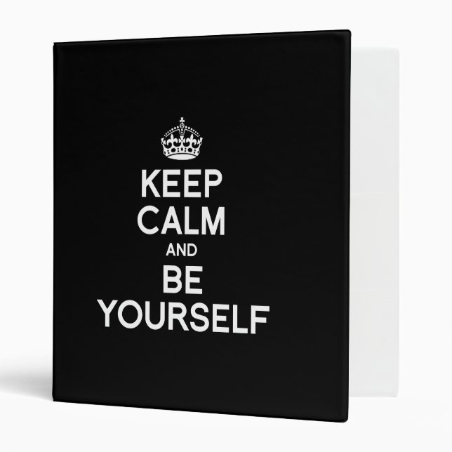 KEEP CALM AND BE YOURSELF BINDER (Front/Inside)