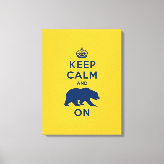 Keep Calm and Bear On Canvas Print (Front)
