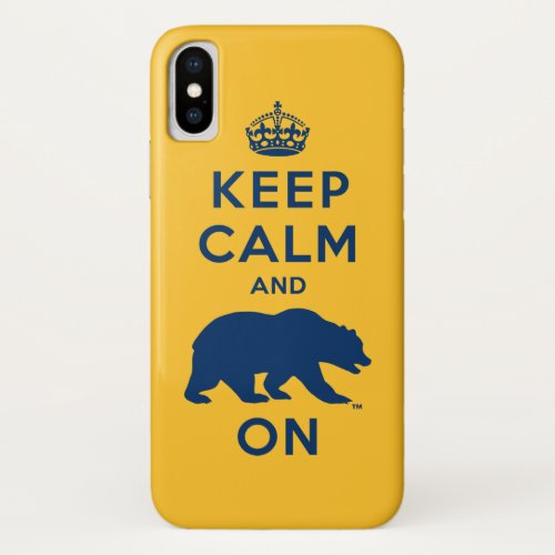 Keep Calm and Bear On iPhone X Case