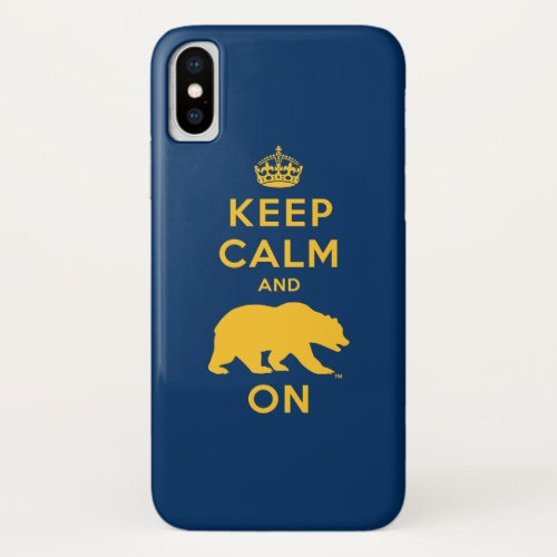 Keep Calm and Bear On iPhone XS Case