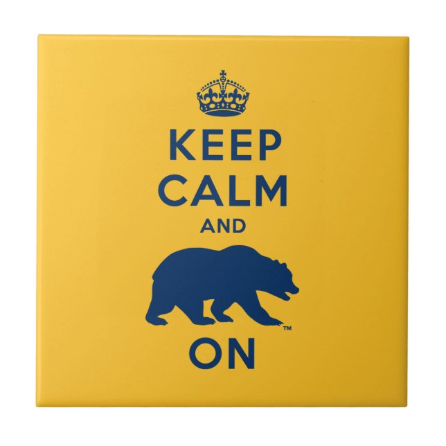 Keep Calm and Bear On Ceramic Tile (Front)