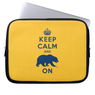 Keep Calm and Bear On Laptop Sleeve