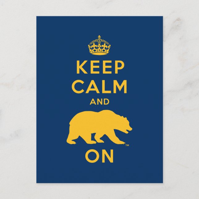 Keep Calm and Bear On Postcard (Front)