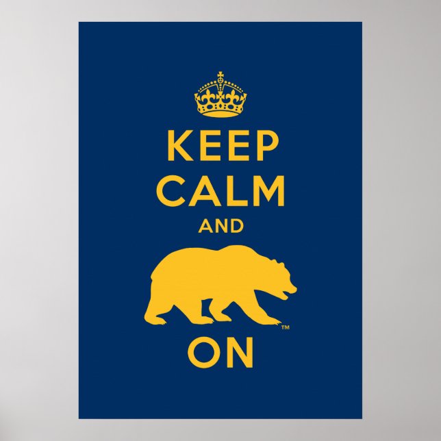 Keep Calm and Bear On Poster (Front)