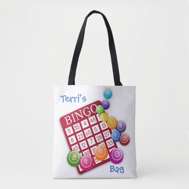 Keep Calm and Bingo On *Personalized* Tote Bag (Front)