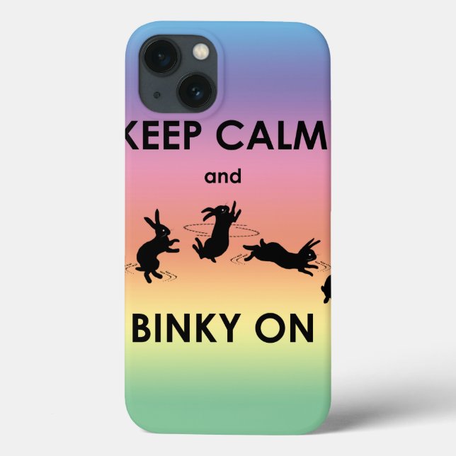 Keep Calm and Binky On iPad Case (Rainbow) (Back)