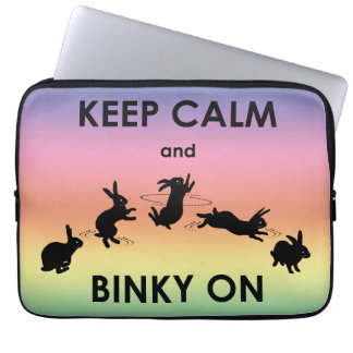 Keep Calm and Binky On Laptop Sleeve (Rainbow)