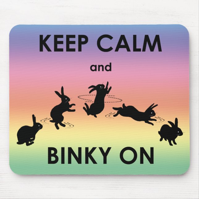 Keep Calm and Binky On Mousemat (Rainbow) Mouse Pad (Front)