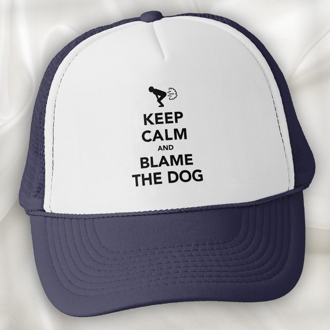 Keep Calm and Blame The Dog Trucker Hat (Creator Uploaded)