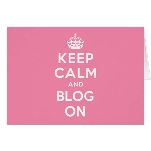 Keep Calm and Blog On Cards (Front Horizontal)
