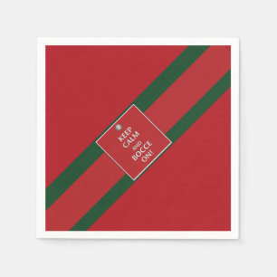 "Keep Calm and Bocce On!" paper party napkins