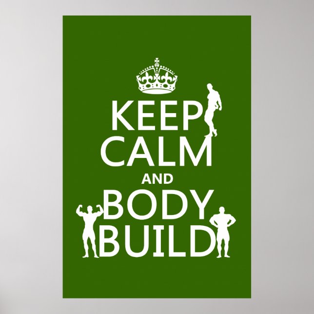 Keep Calm and Body Build Poster (Front)