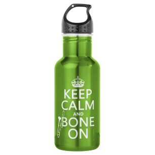 Keep Calm and 'Bone On (trombone - any color) Stainless Steel Water Bottle