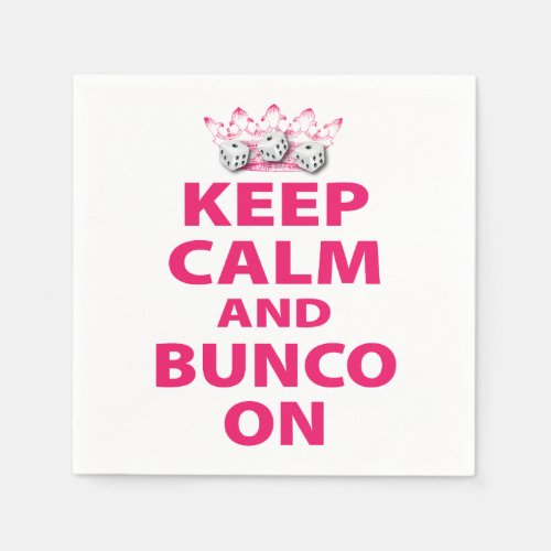 Keep Calm and Bunco On by Artsinpired Paper Napkins